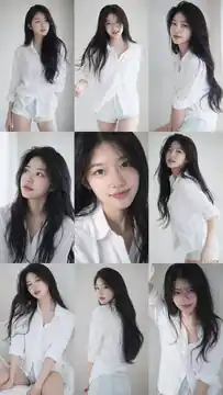 韩国女爱豆九宫格写真系列拼贴 生成效果预览