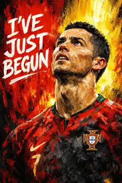 足球运动员励志数字绘画海报 生成效果预览